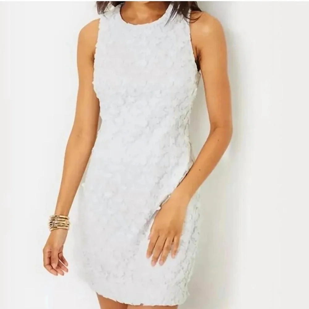 ❤️SPECIAL❤NWT.LILLY PULITZER Mila Shift In Resort White Butterfly Garden 3D Lace - Picture 2 of 14